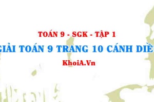 Giải Toán 9 trang 10 Cánh Diều Tập 1
